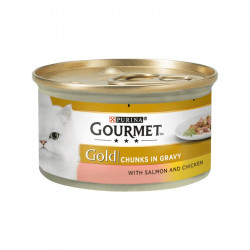 Gourmet gold pre maky s lososom a kuraom 85 g