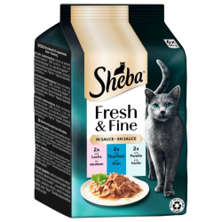 Sheba Mini Fresh & Fine losos, pstruh a tuniak v ��ave 6 x 50 g