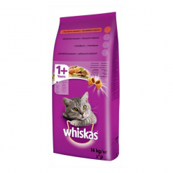 Whiskas cat adult granule pre dospel maky s hovdzm msom 14 kg