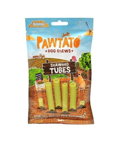 Benevo Pawtato tubes seaweed, 90 g vegnske pamlsky