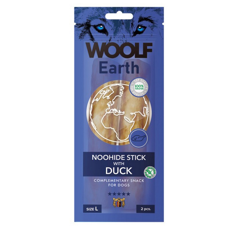 Pamlsok Woolf Dog Earth NOOHIDE L Stick with Duck 85 g - 2 ks