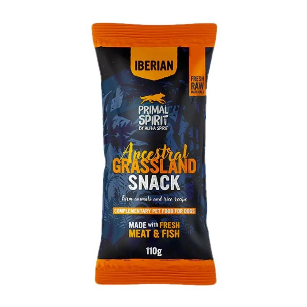 Primal Spirit Dog Iberian Snack - Ancestral Grassland 110g