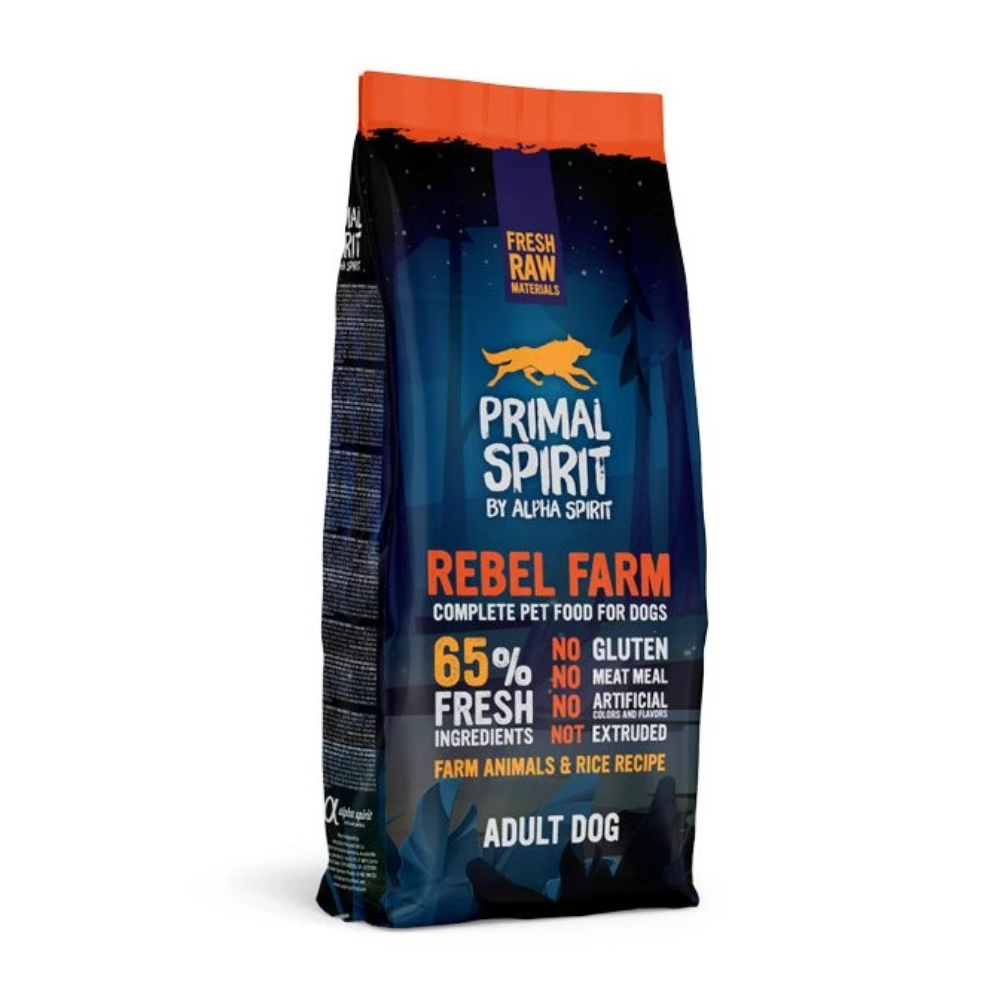 Primal Spirit Dog 65% Rebel Farm 12kg