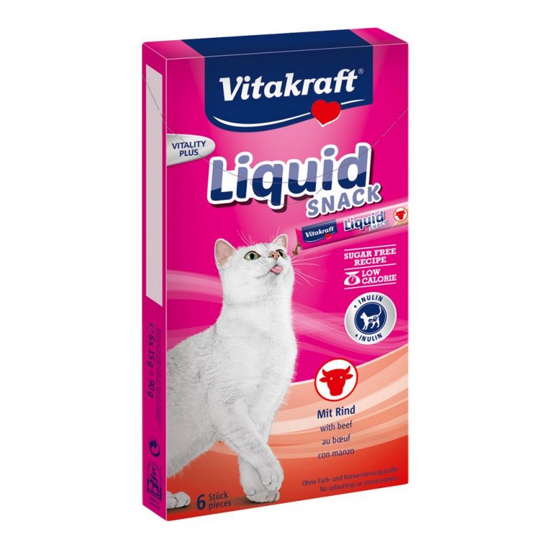 Vitakraft - Liquid Snack s hovdzm msom - 6 x 15 g