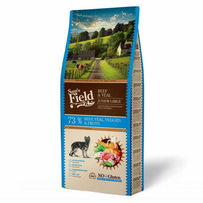 Sams Field gluten free junior large  Beef & veal 13kg