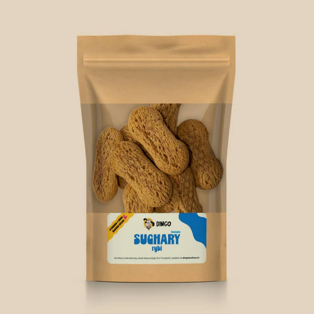 DINGO Bezlepkov Suchre rybie 500g