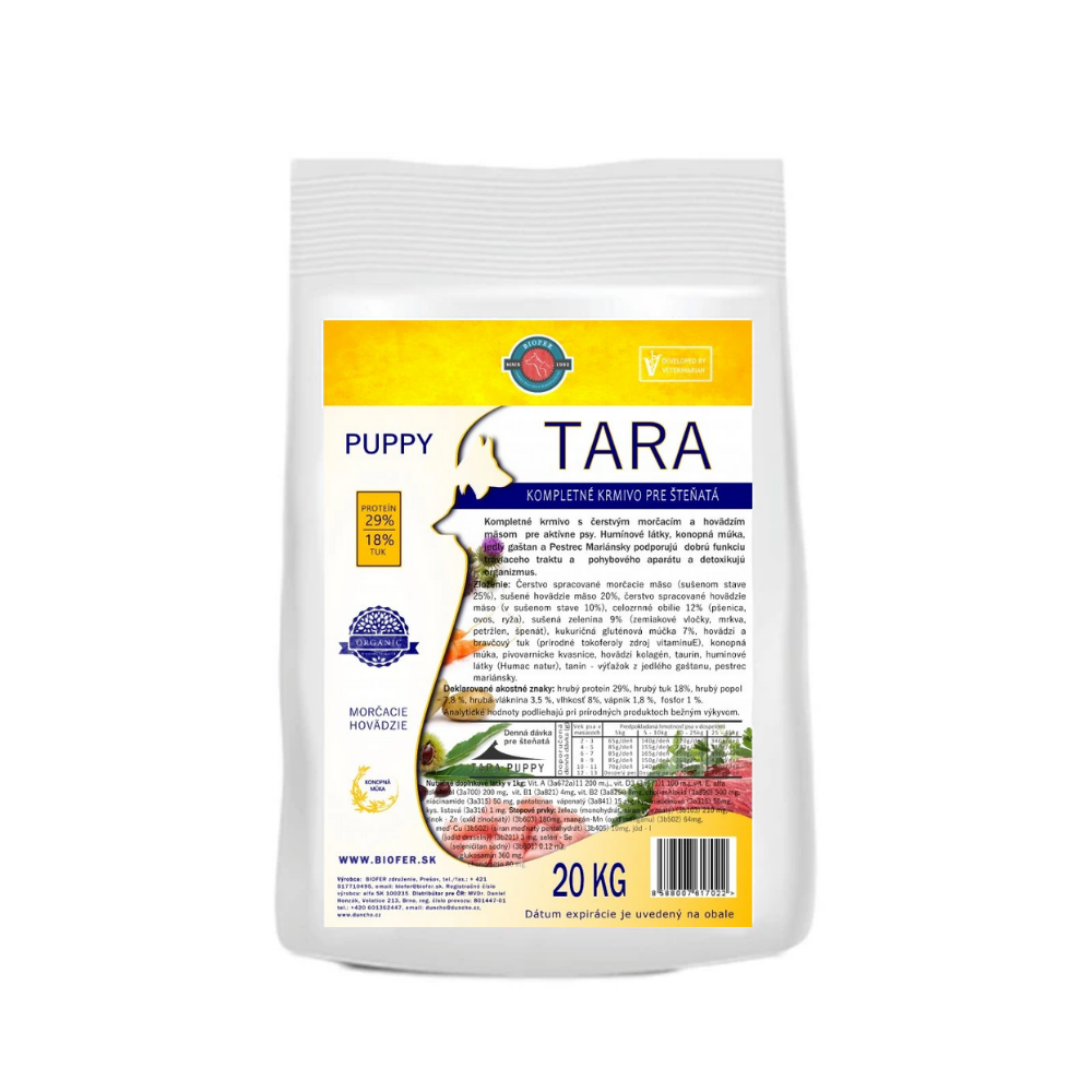 Tara Puppy 20kg granule pre teniatka