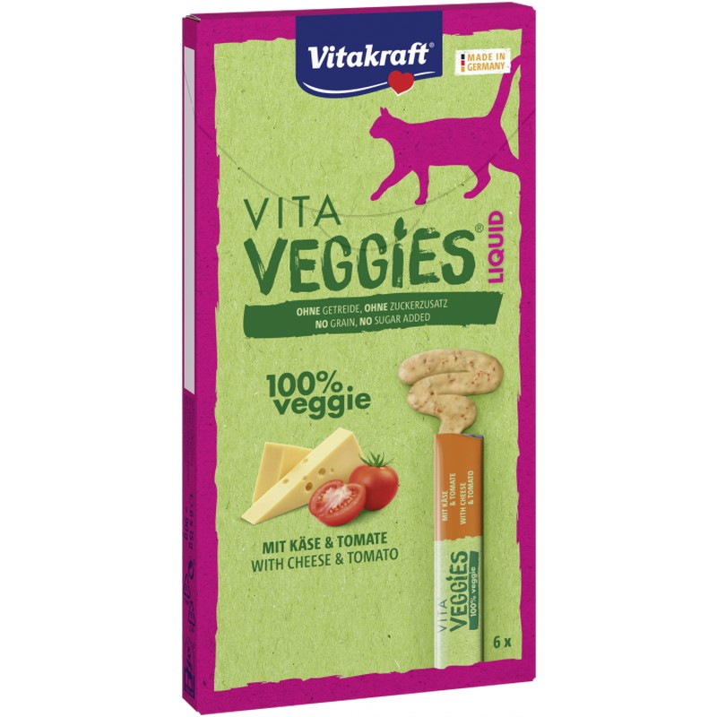 Vitakraft Cat Vita veggies Liquid Snack paradajka a syr 6x15g/90g exp. 31.05.2024