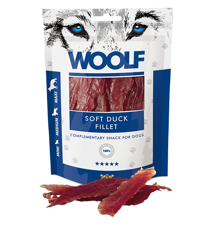 WOOLF pochka pre psov: Mkk filety z kaacieho msa - 100g